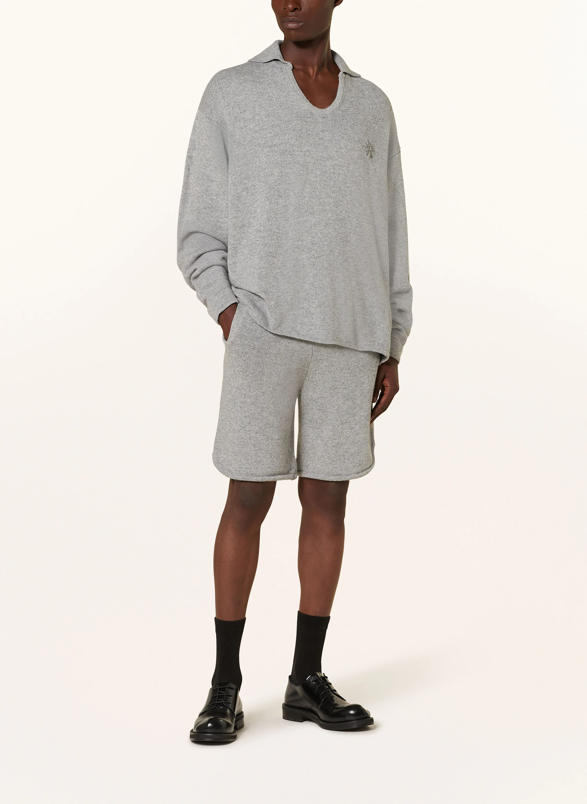 rough. Strick-Poloshirt