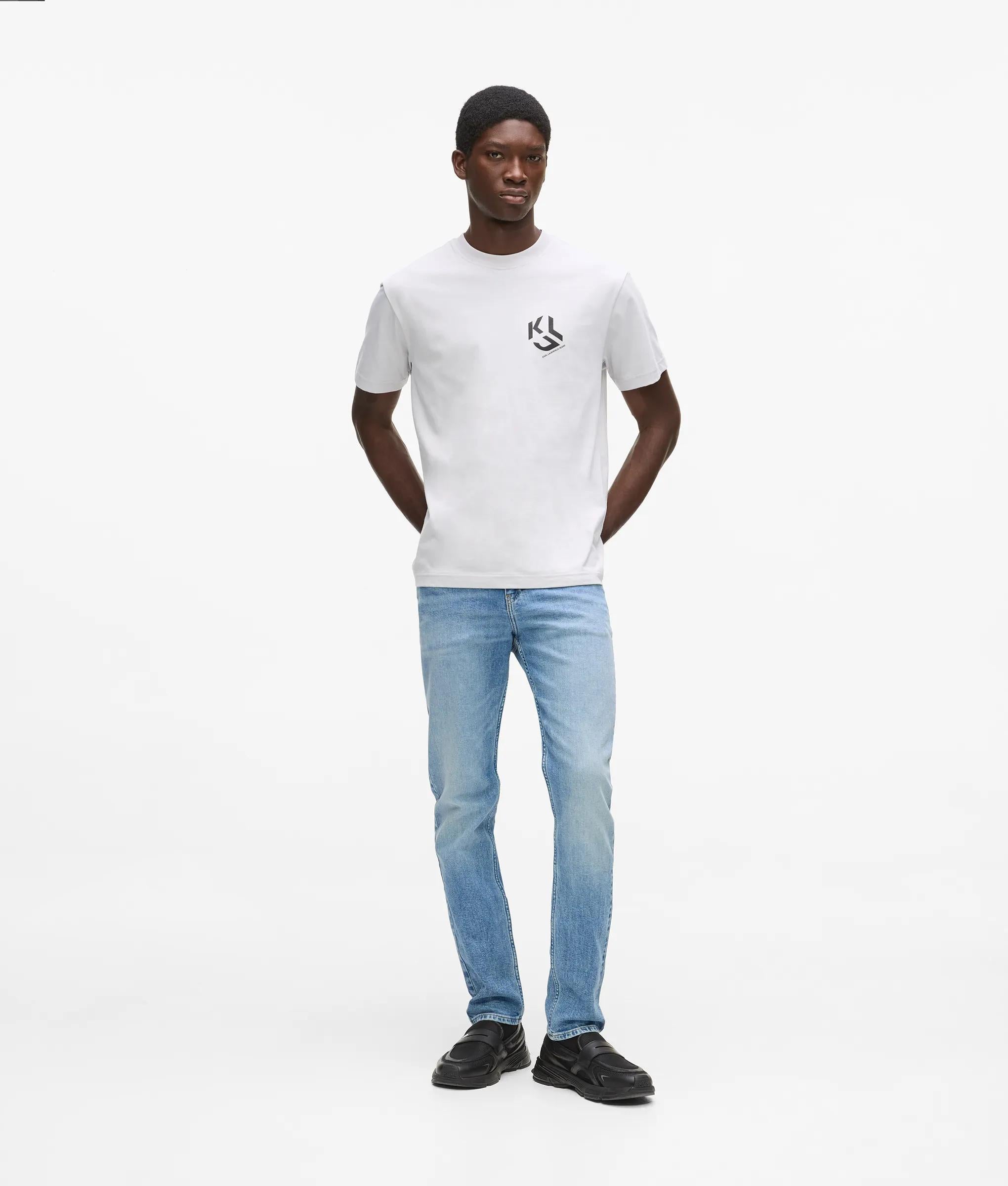 Lichtblauwe slank jeans