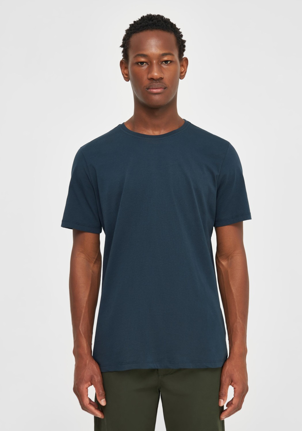 Knowledge Cotton Apparel T-Shirt Basic Tee Total Eclipse