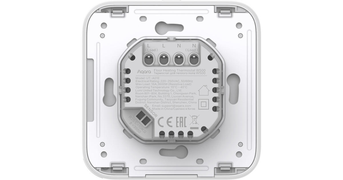 AqaraFloor Heating Thermostat W500  (Wit, Bluetooth, Thread/Zigbee)