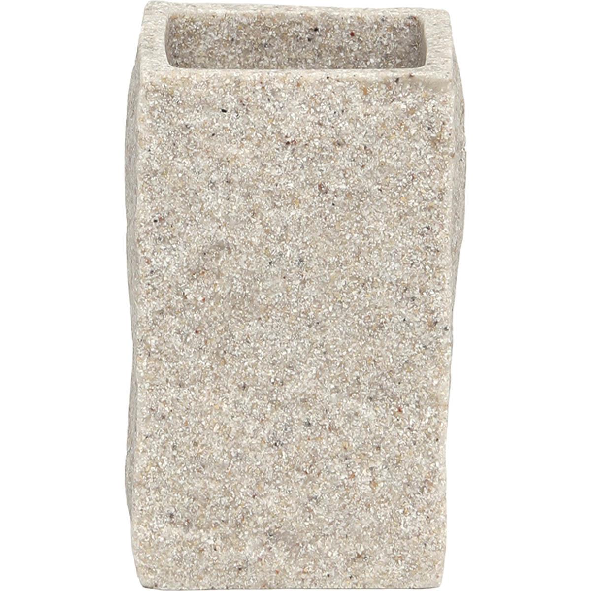 GOBELET POLYRESINE CARRE EFFET PIERRE NATUREL