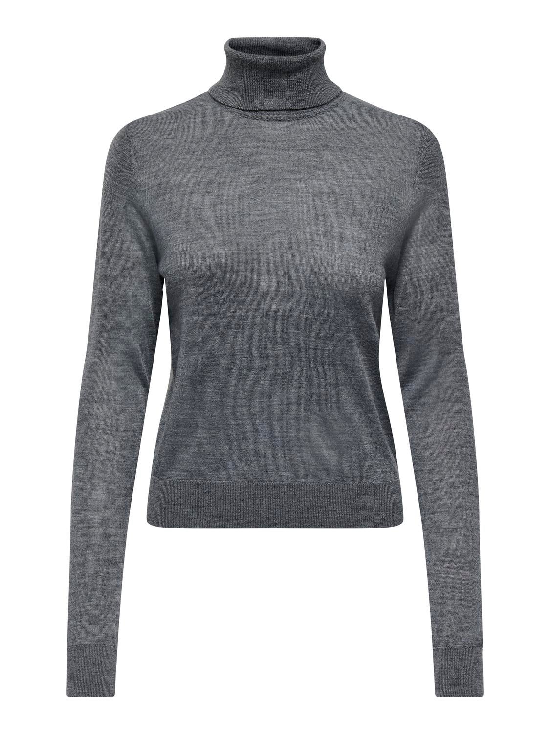 JDYPACIFIC Strickpullover Dark Grey Melange