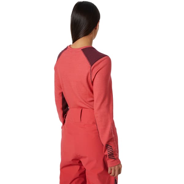 T-shirt thermique HELLY HANSEN W LIFA MERINO MIDWEIGHT CREW POPPY RED