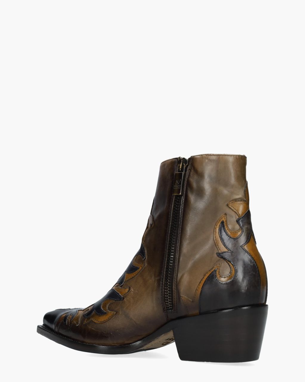 Jo Ghost 2882 Bruin/Zwart Dames Enkelboots