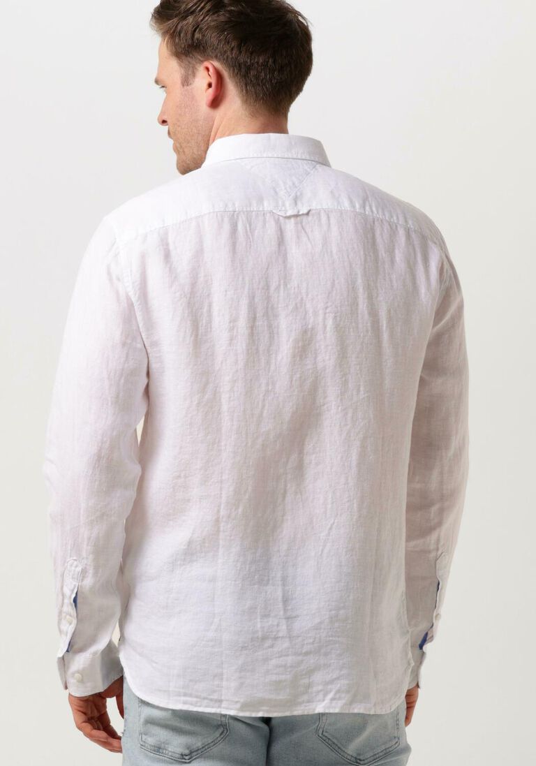 TOMMY HILFIGER witte tommy hilfiger casual overhemd pigment dyed li solid rf shirt