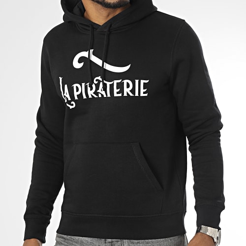 Sweat Capuche Logo Noir Blanc