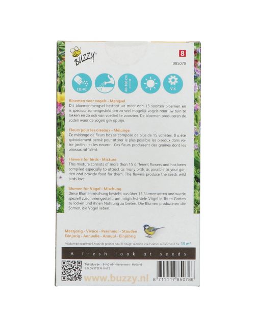 Buzzy Friendly Flowers Vogels 15m² - Bloemenzaden - 55 g