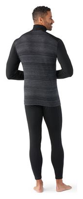 Baselayer Homme Smartwool Classic Thermal Merino 1/2 Zip Noir/Gris
