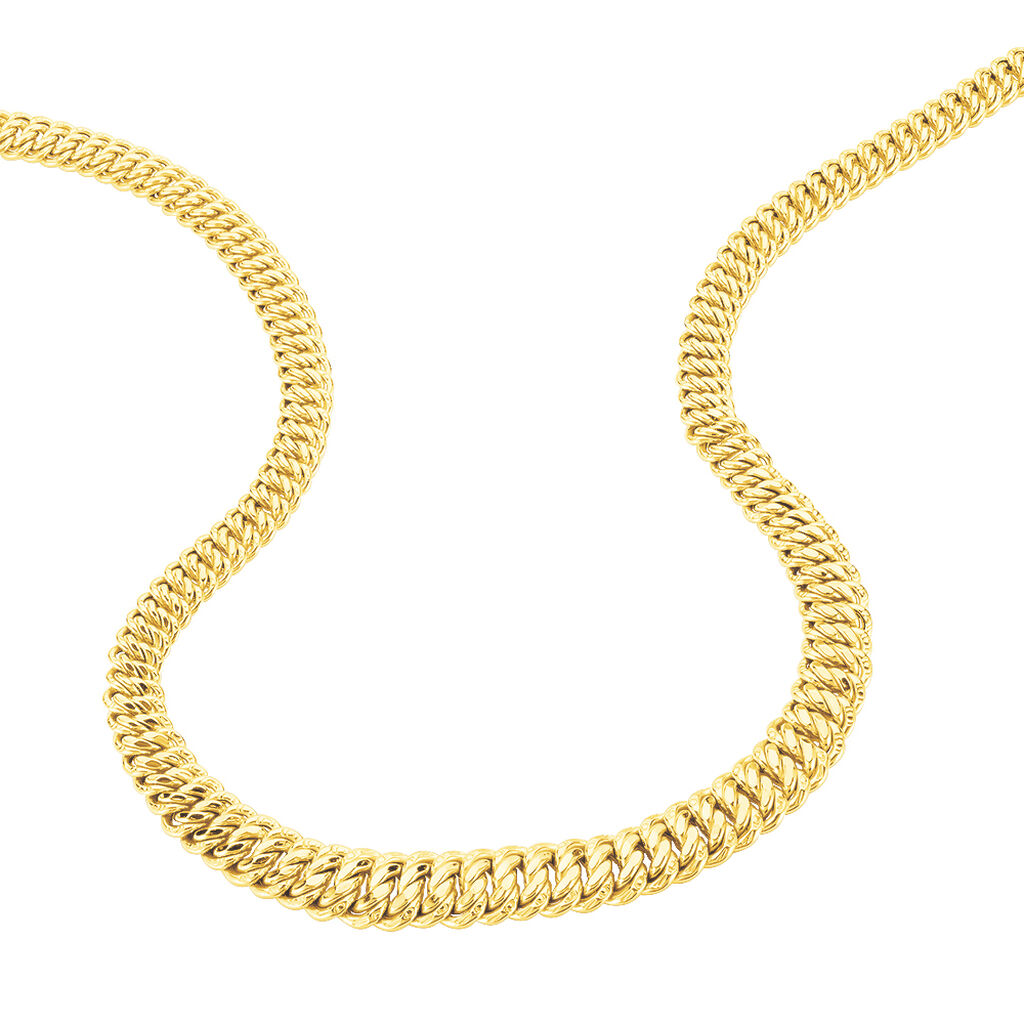 Collier Maille Americaine Chute Or Jaune