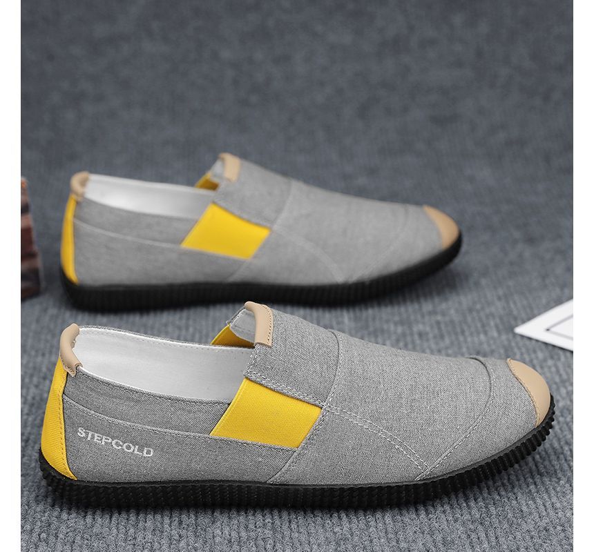 HANO - Color Block Canvas Slip-Ons / Slide Sandalen