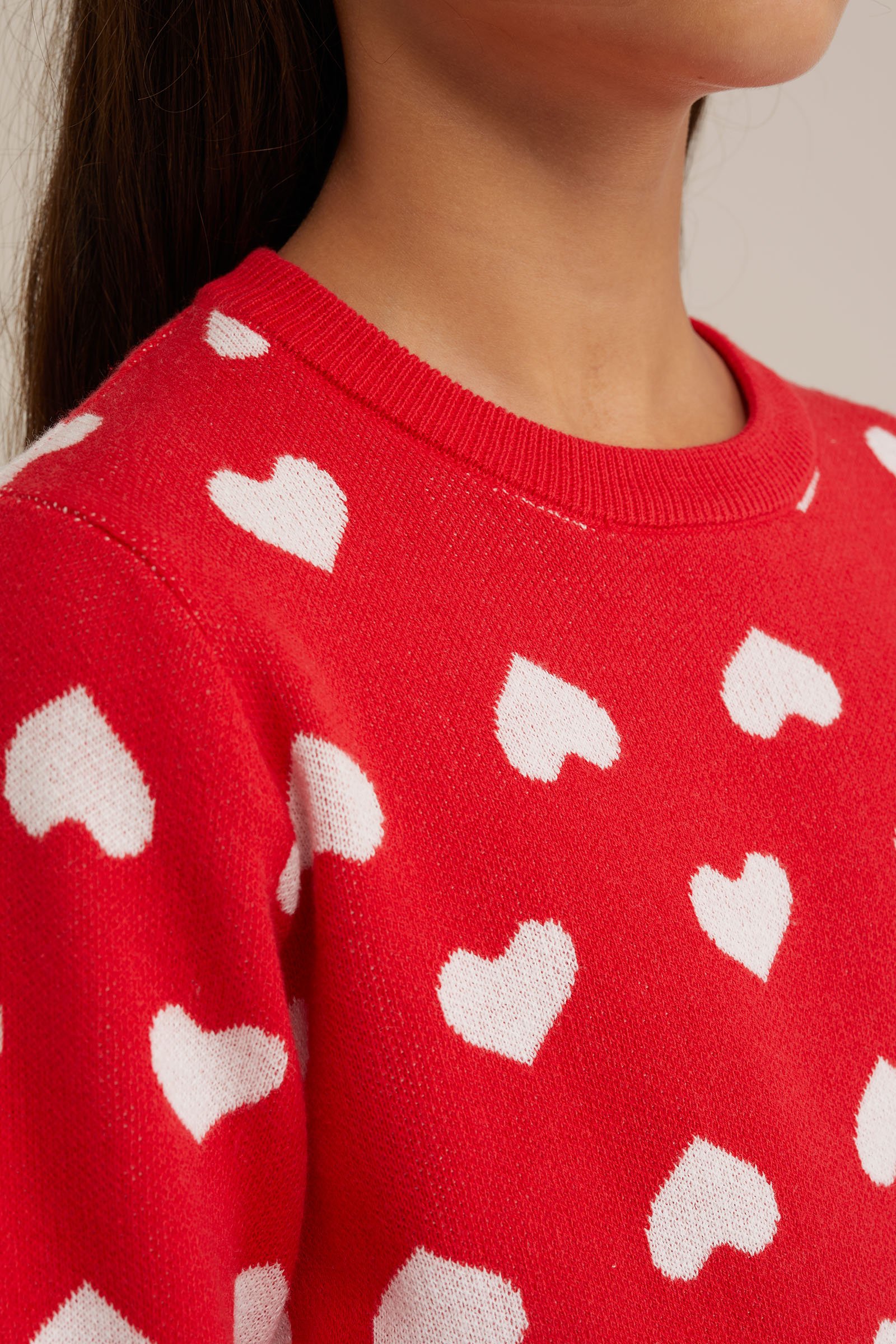 Meisjes trui met dessin WE Fashion Vuurrood