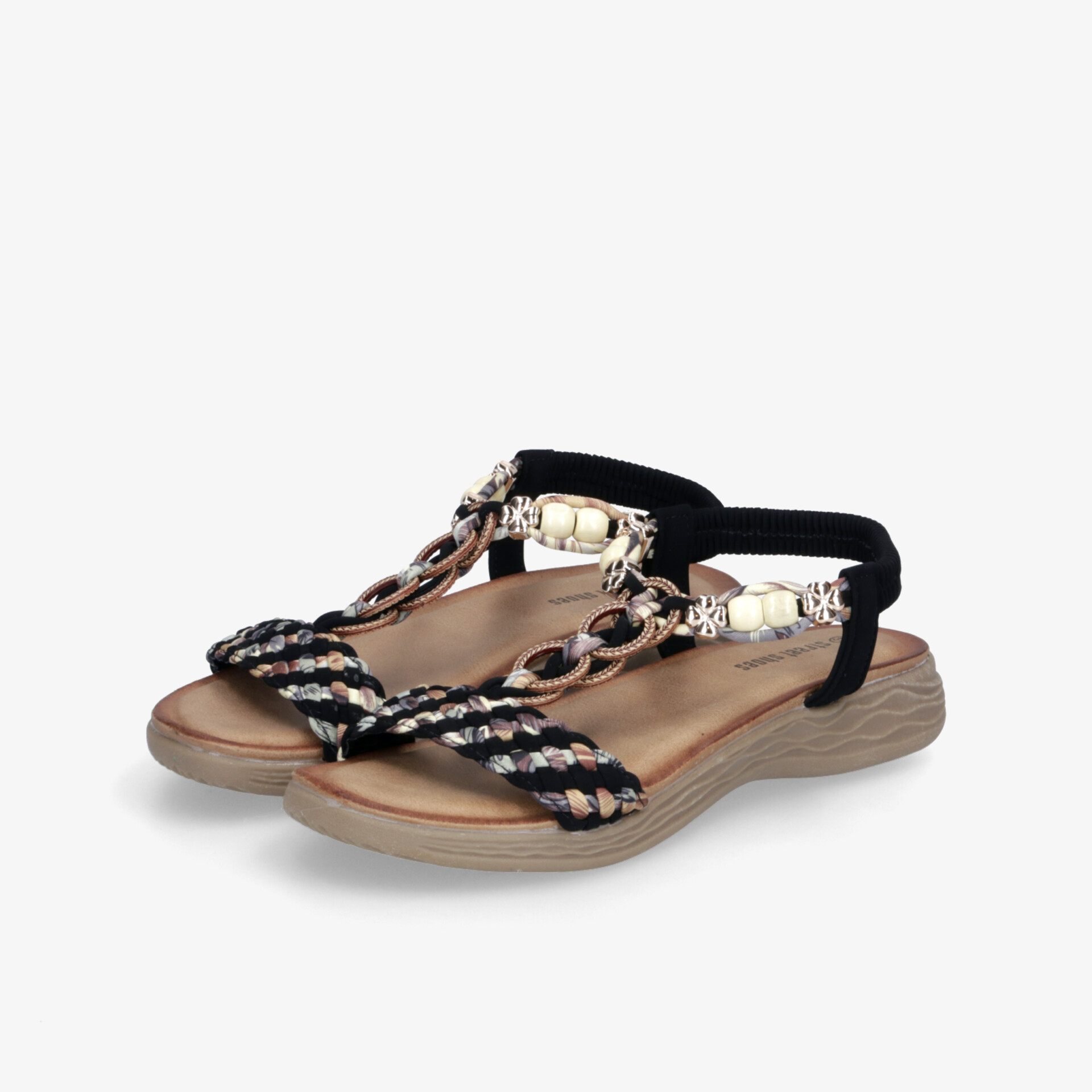 street shoes Damen Riemchensandalen schwarz