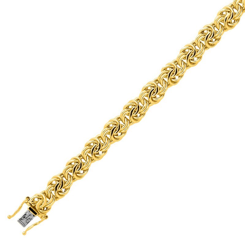 Bracelet Or 18 Carats 750/000 Jaune Maille Royale - 21CM