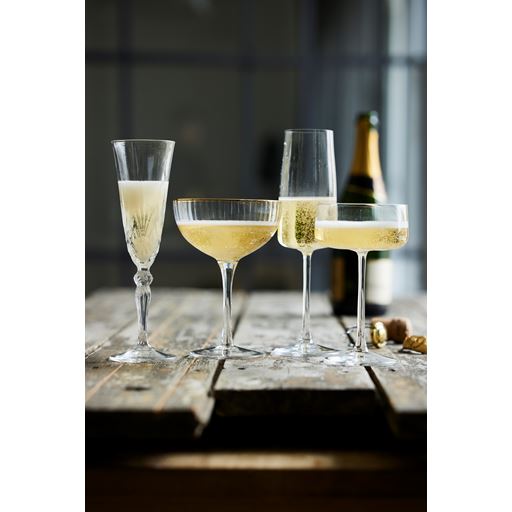 Lyngby Glas Melodia Krystal 4-pak Champagneglas, Klar, 16 cl
