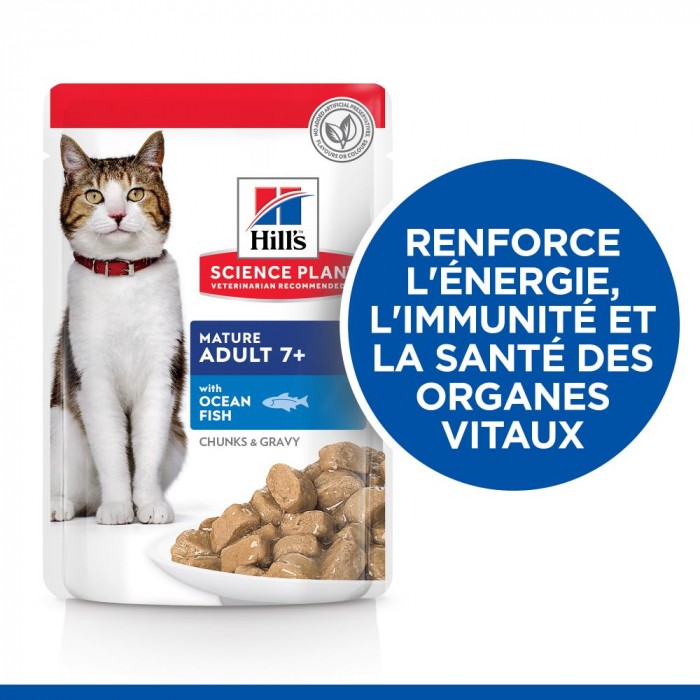 HILL'S Science Plan Mature Adult 7+ en Sachets - Pâtée pour chat