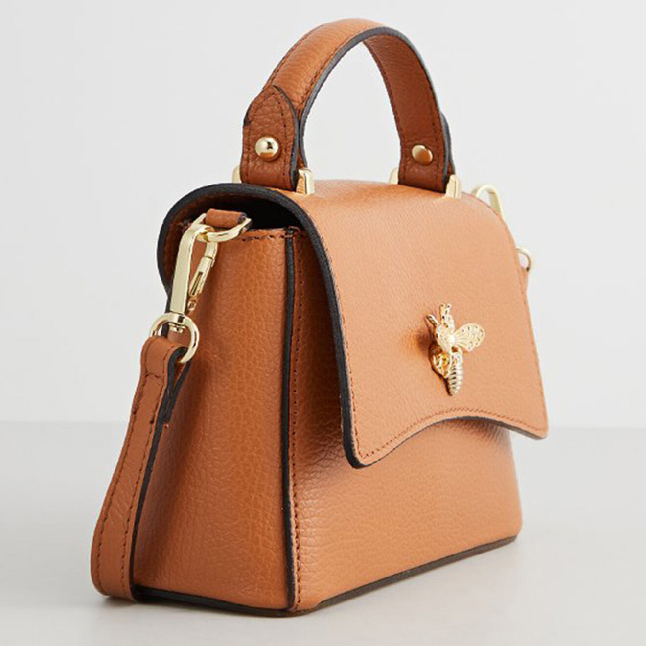 Christian Laurier Sac à main en Cuir Mathilde camel  - 19.5x13.5x7.5 cm