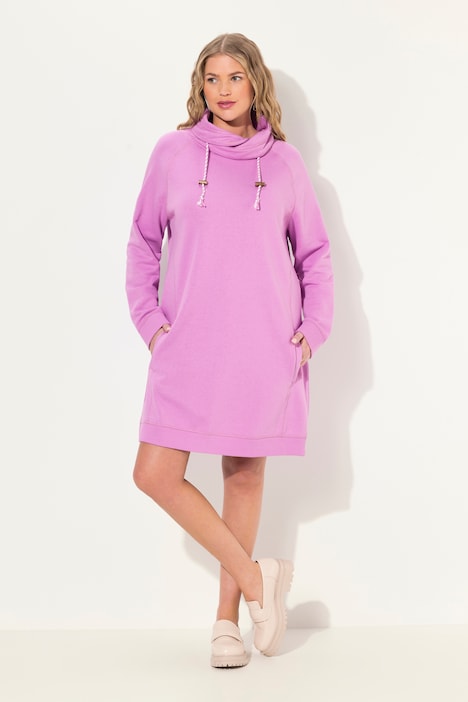 Sweatkleid, Stehkragen, Langarm, Taschen