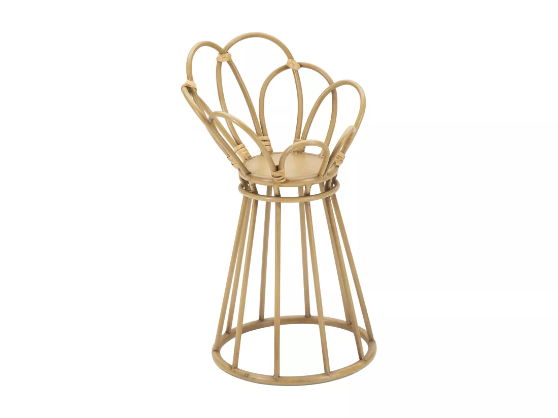 Porte-vase rond en métal marron Ø 28x48 cm