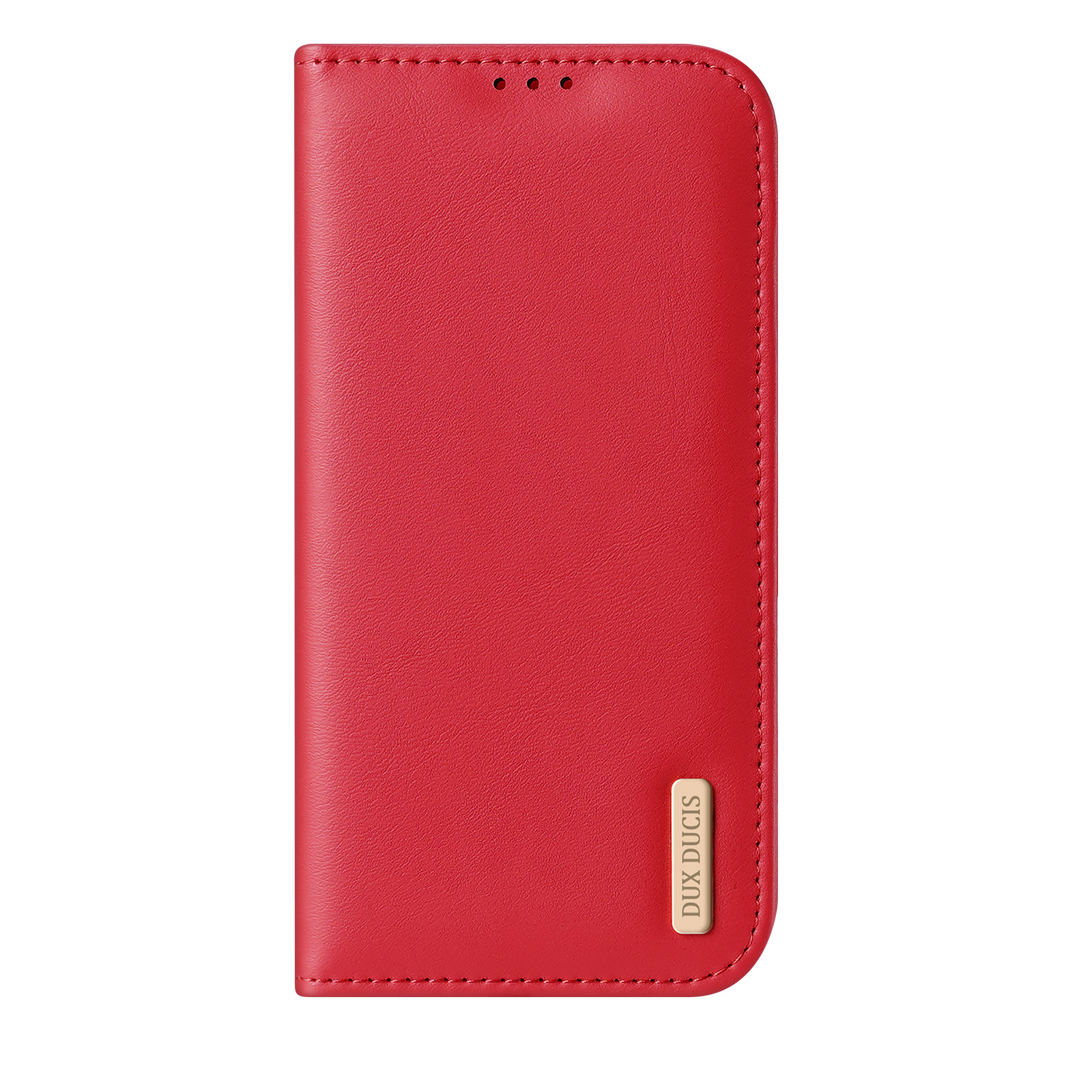 iPhone 17 Pro Flip Wallet Cover Echtleder Tasche (RFID Schutz) - Rot