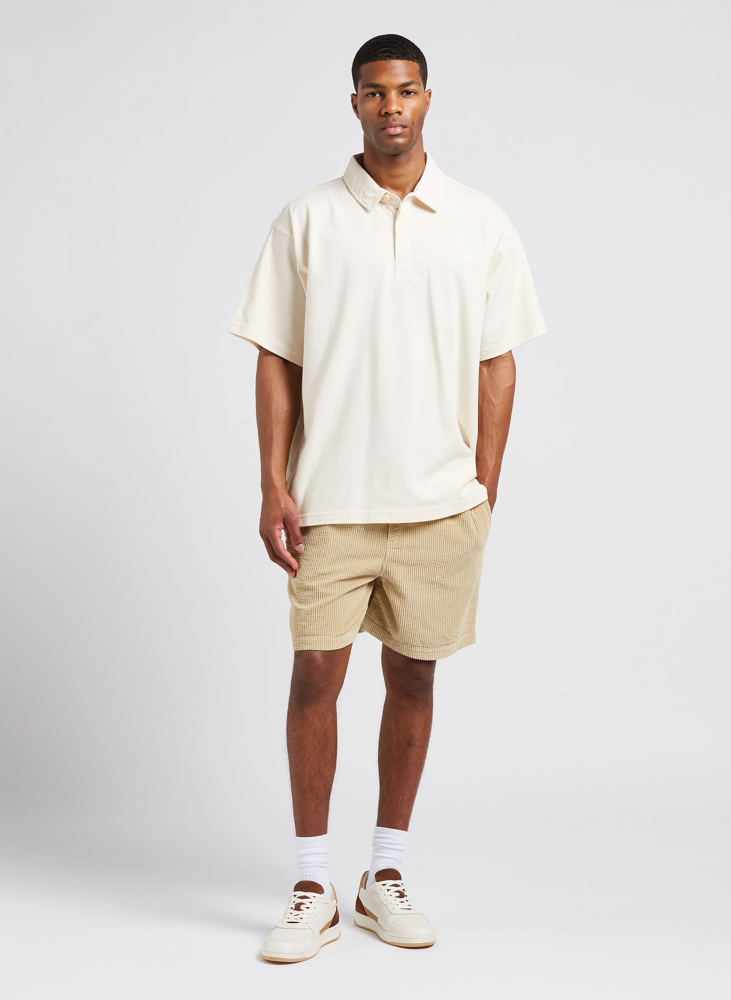 Polo ample en coton| Beige