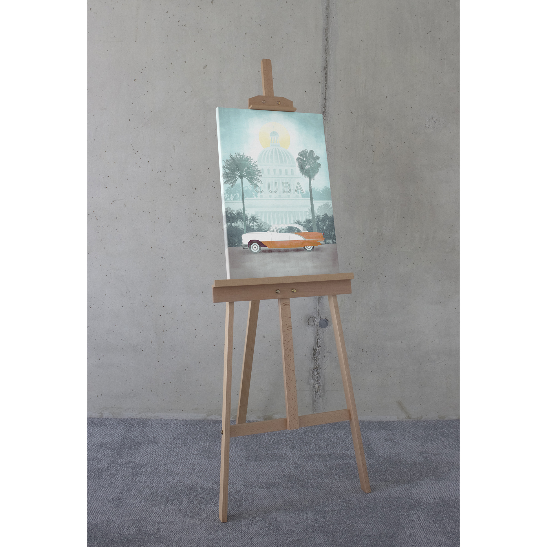 Keilrahmenbild VINTAGE TRAVEL CUBA - 40x60 cm