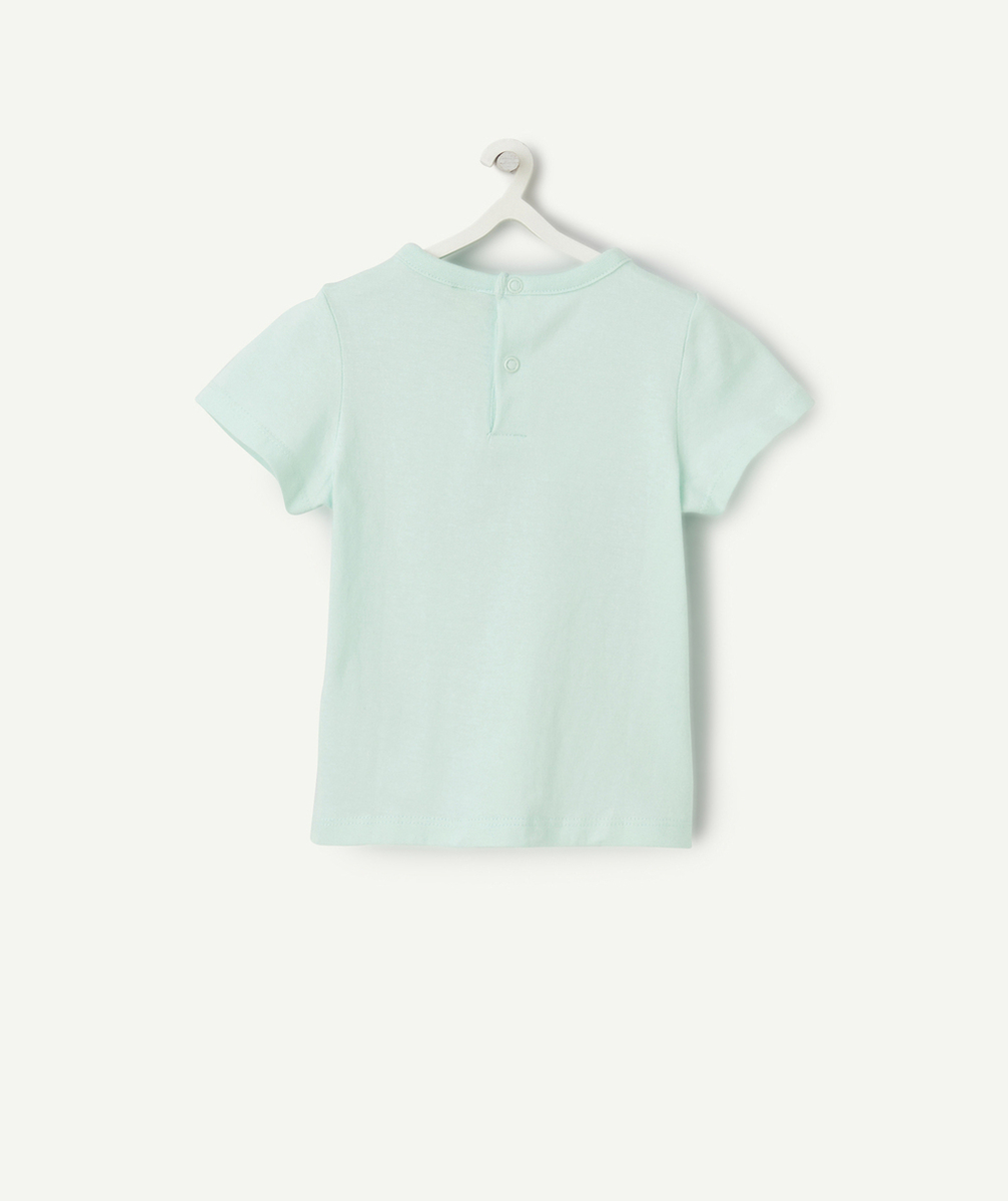 t-shirt bébé garçon en coton bio vert avec palmier et message