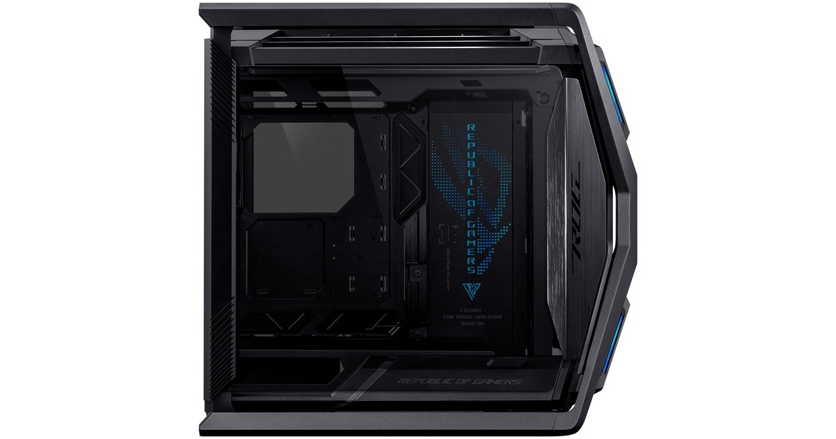 ASUSROG Hyperion GR701 BTF Edition big tower behuizing  (Zwart | 4x USB-A | 2x USB-C | RGB | Tempered Glass)