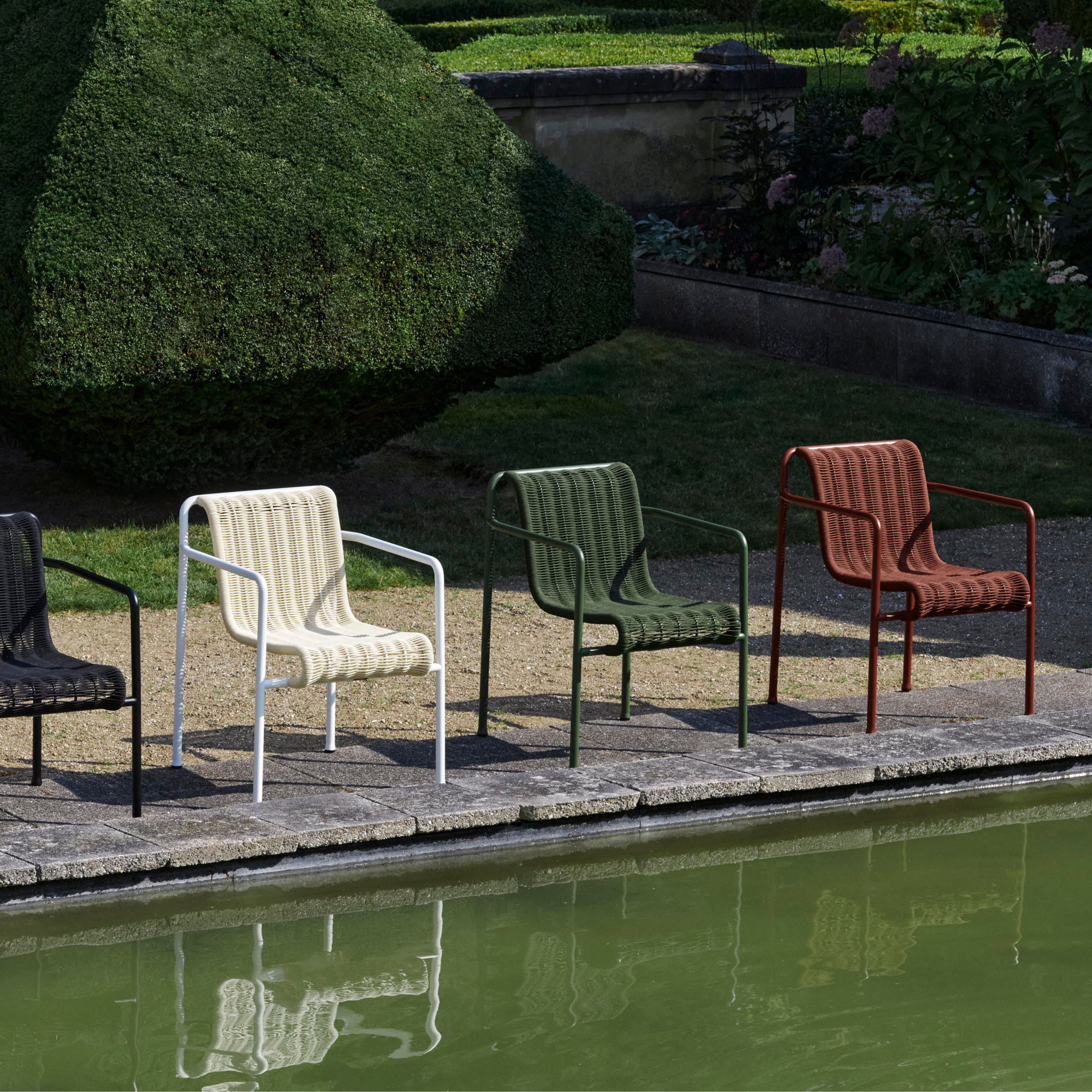 Tuinstoel Palissade Cord Dining met armleuning rood
