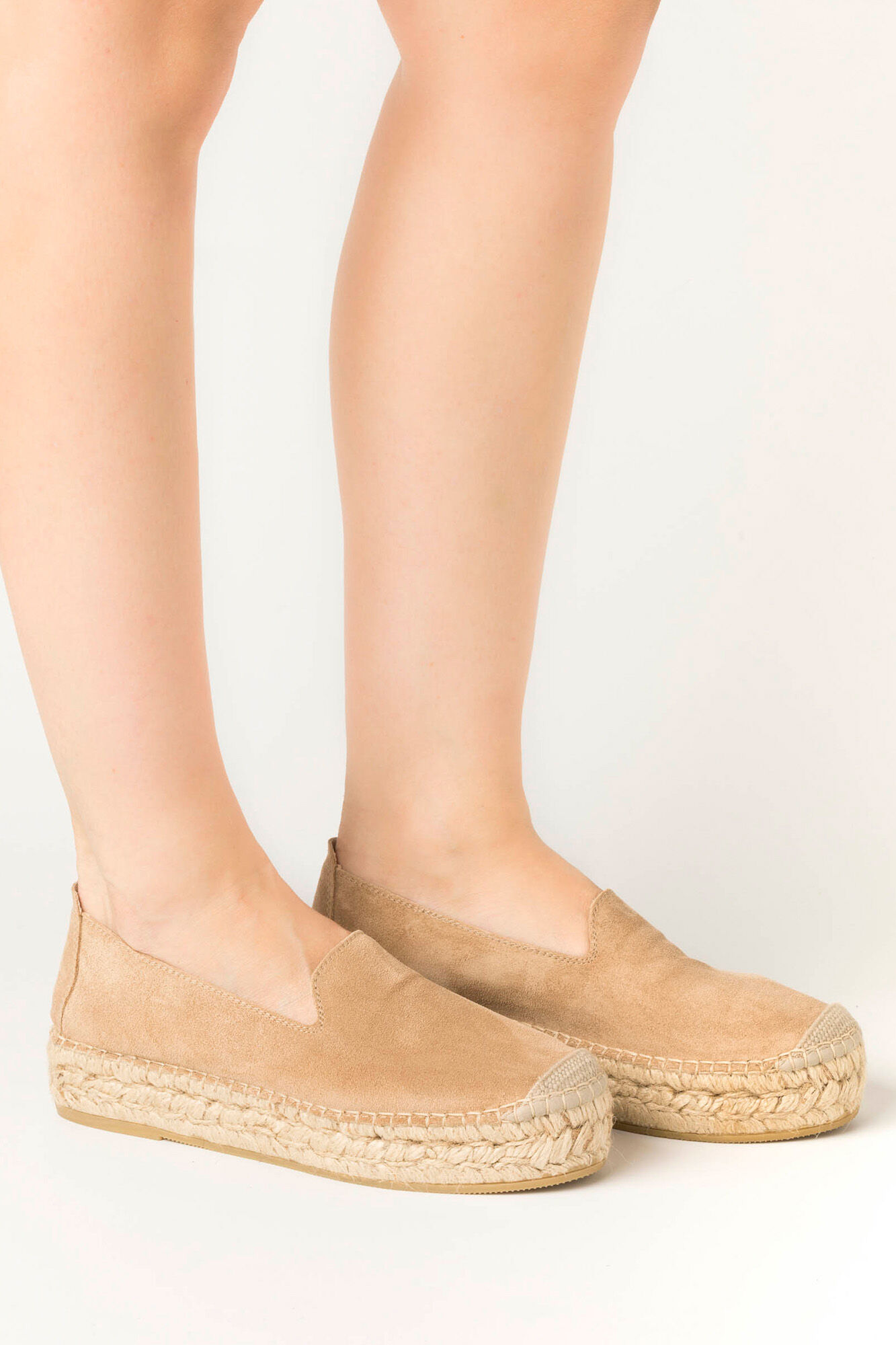 Chinelos Loafer Plano Yute - nude