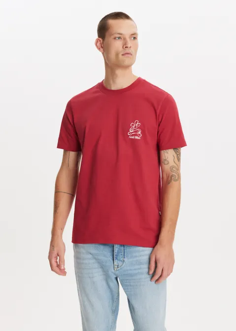 T-shirt met print art rood (ROO)