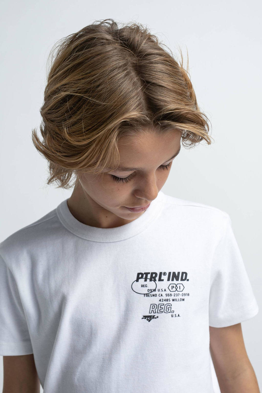 Petrol Industries T-shirt met printopdruk wit