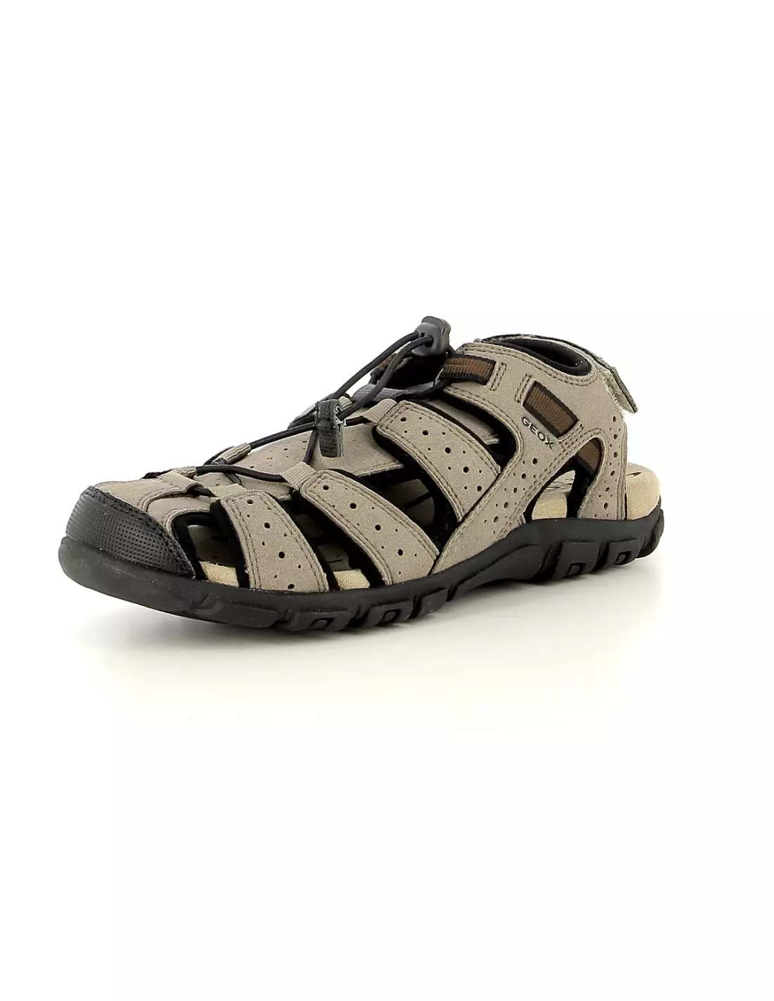 GEOX GEHABSOL U6224B TAUPE BLK - Sandales, mules & nu-pieds Taupenoir