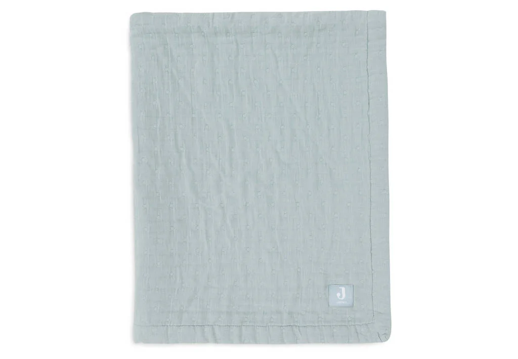 hydrofiele wiegdeken Jacquard - Sea Green