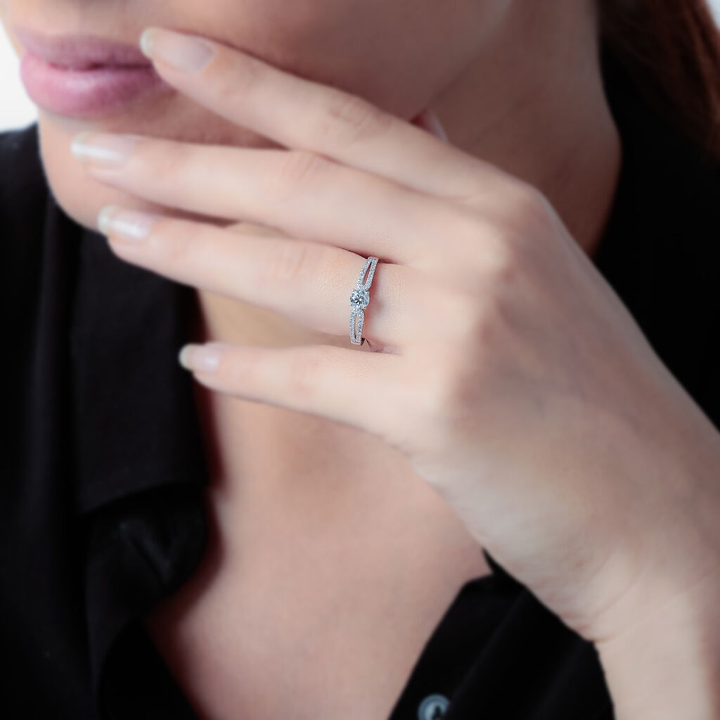 Bague Solitaire Katalina Or Blanc Diamant