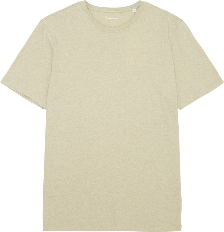 Knowledge Cotton Apparel AGNAR basic t-shirt - Regenerative Organic Certified� - GOTS/Vegan Safari melange