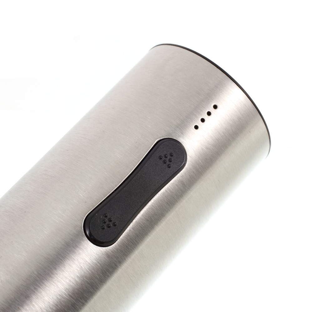 Elektrischer USB Korkenzieher Weinflaschenöffner mit Akku / Kapselschneider - Silber