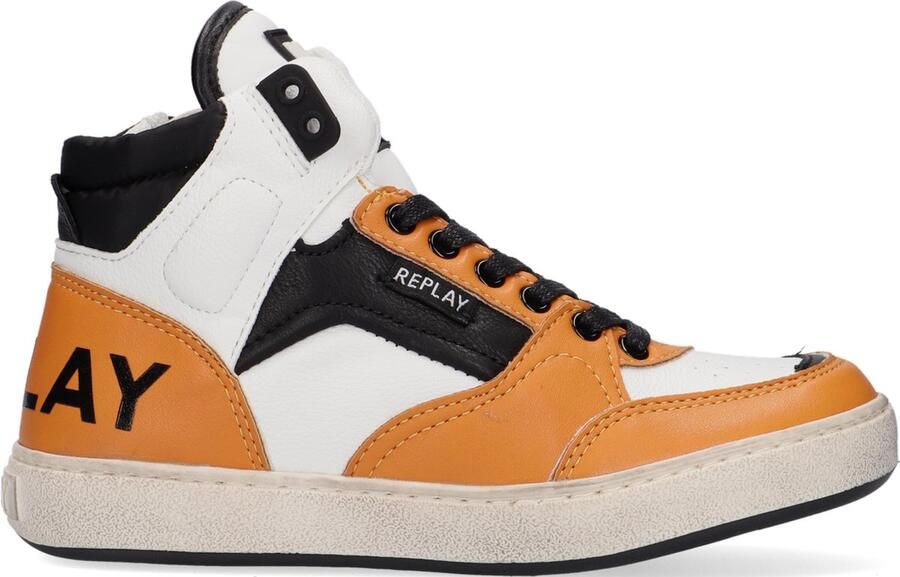 Replay Wall Hoge sneakers Leren Sneaker Jongens Wit