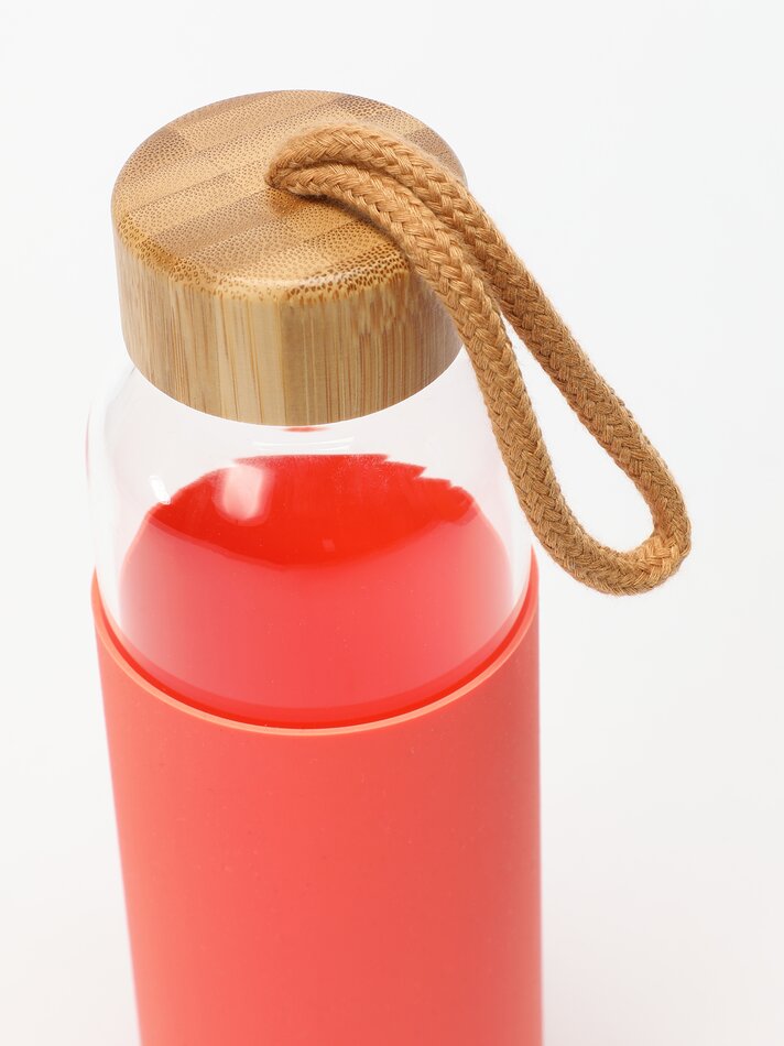 Frasco de 550ml com silicone - Coral