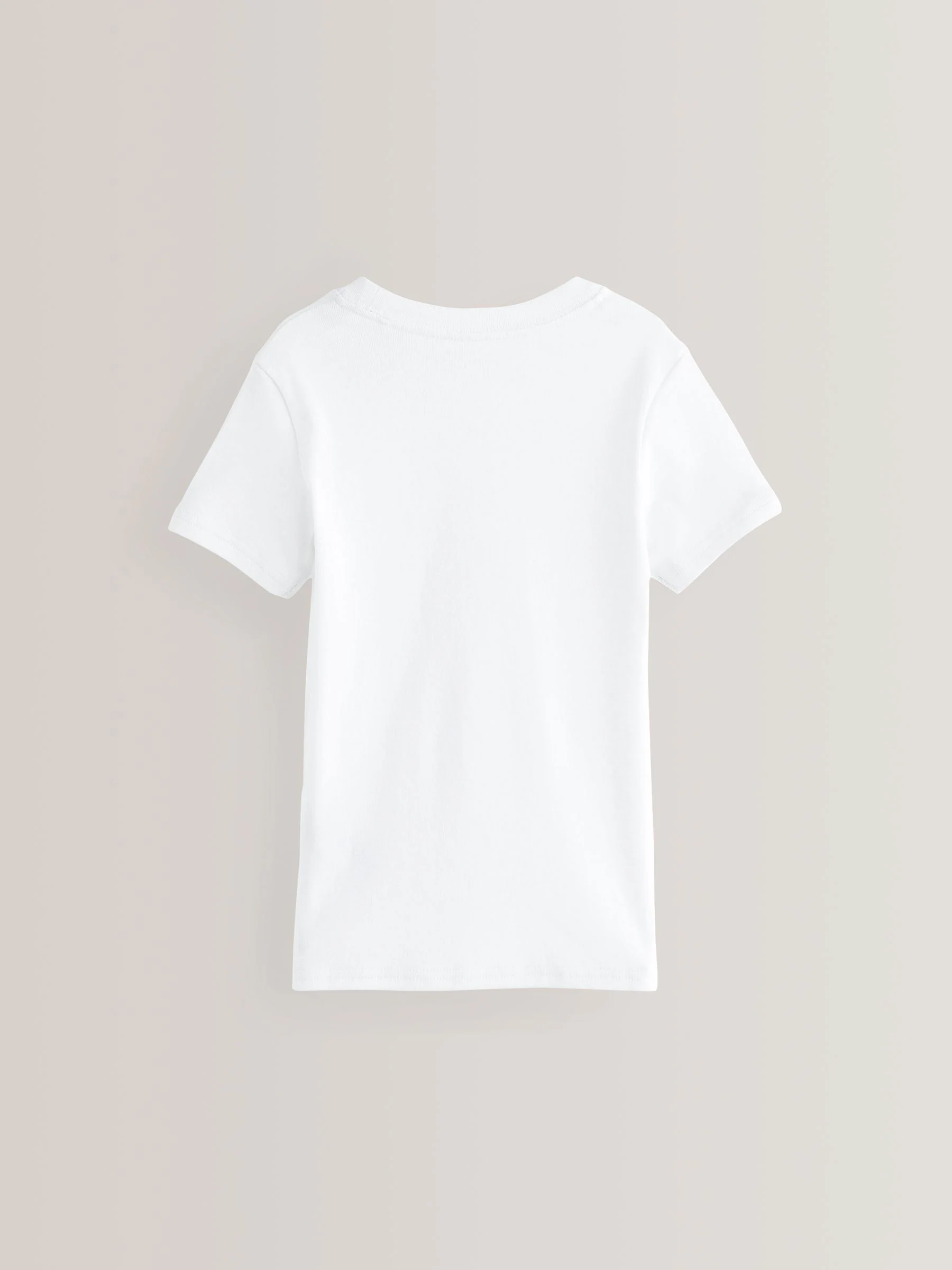 Wit - Verpakking van 3 100% katoenen shirts met korte mouwen (1,5-16jr)