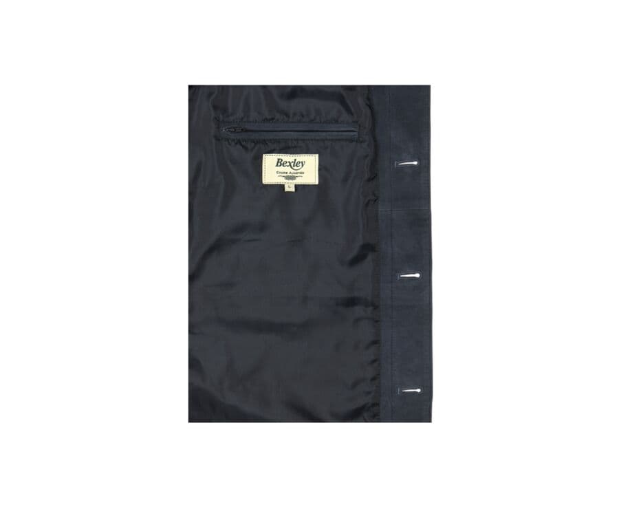 Veste en cuir daim homme Navy - FAUSTIN