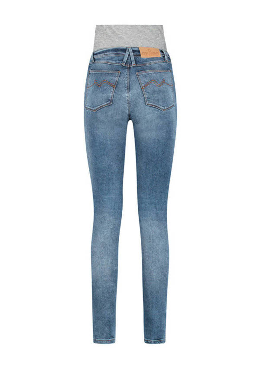 LOVE2WAIT low waist skinny zwangerschapsjeans met katoen lichtblauw