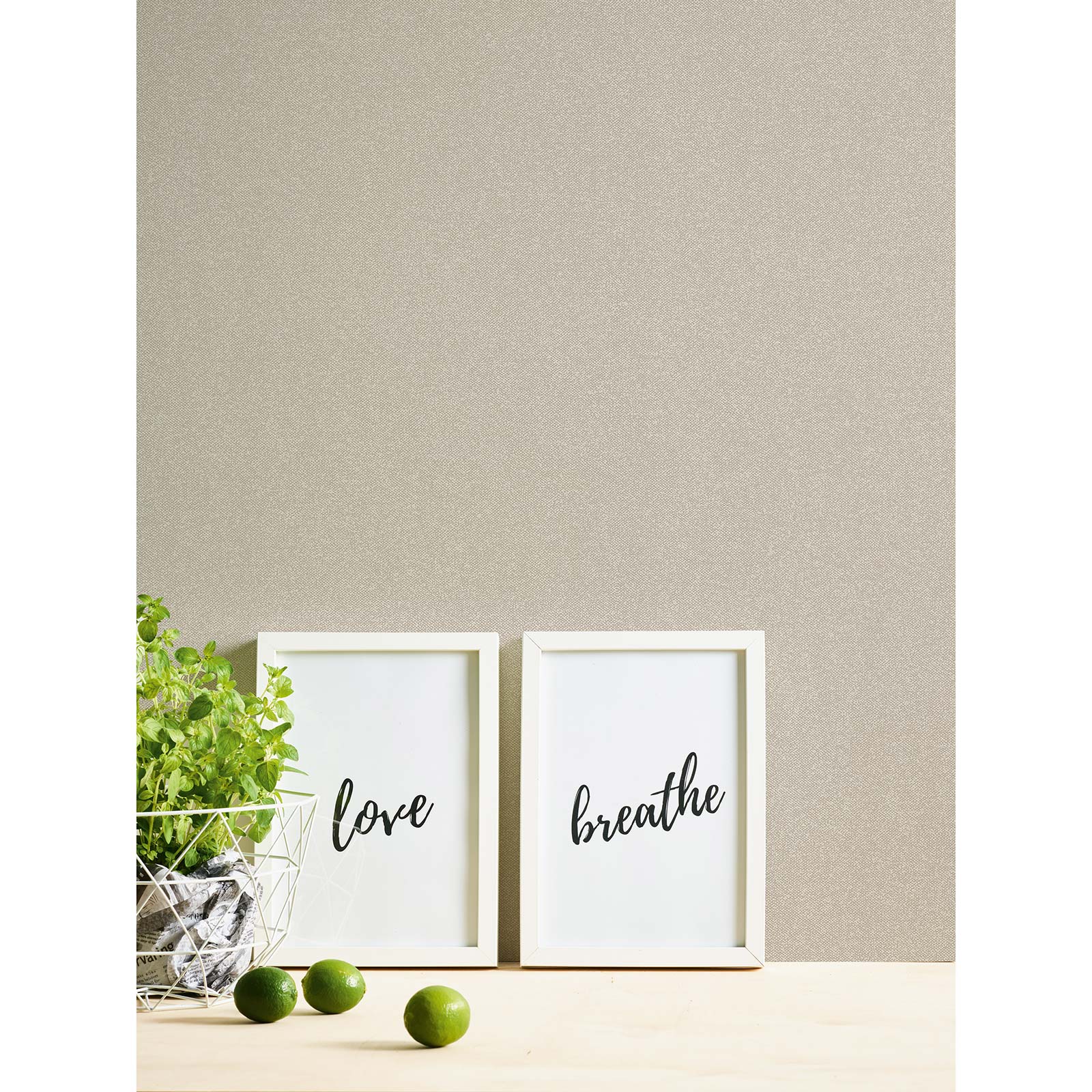 Vliestapete - Uni - beige - 10 Meter