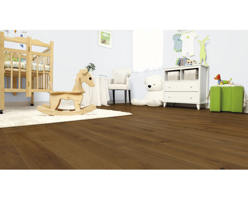Parket 13.0 Eiken Kaneelbruin Landhuis Plank 1-Strook