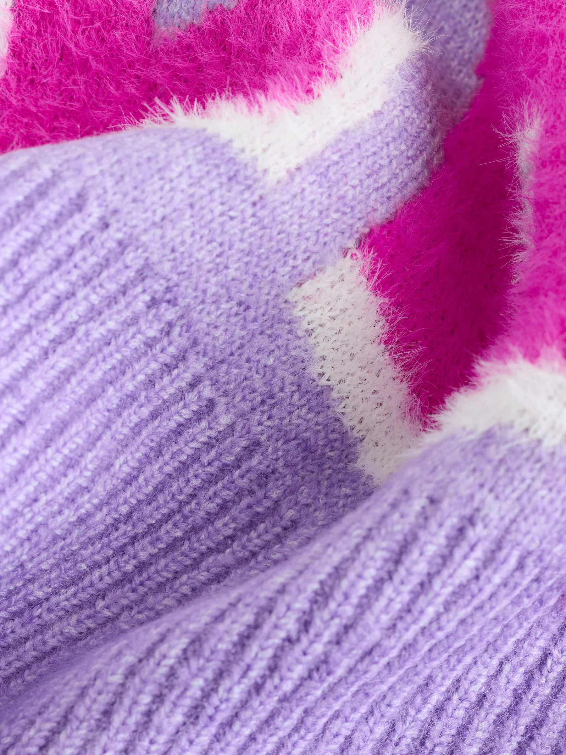 Lila Paars/Roze vrolijke print - Kersttrui