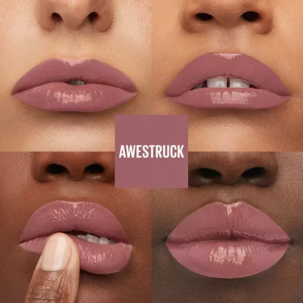 Maybelline New York Superstay Vinyl Ink Nude Shock - Conjunto com 4 batons líquidos.