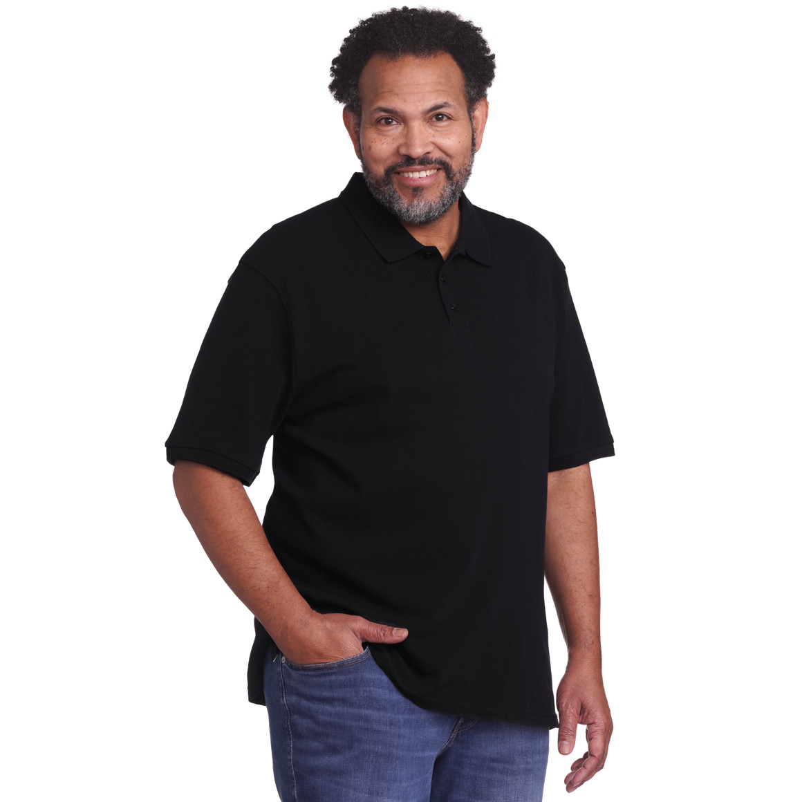 VanVaan Herren Poloshirt in Piqué-Qualität schwarz