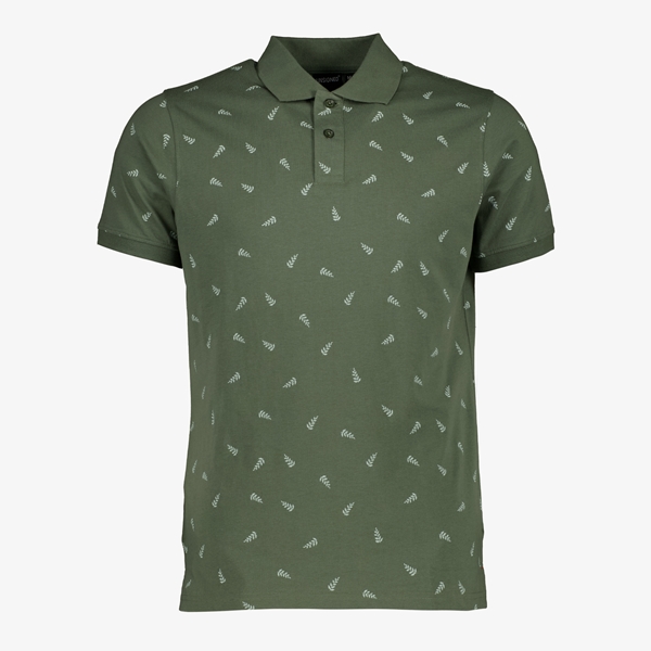 Unsigned heren polo groen met print