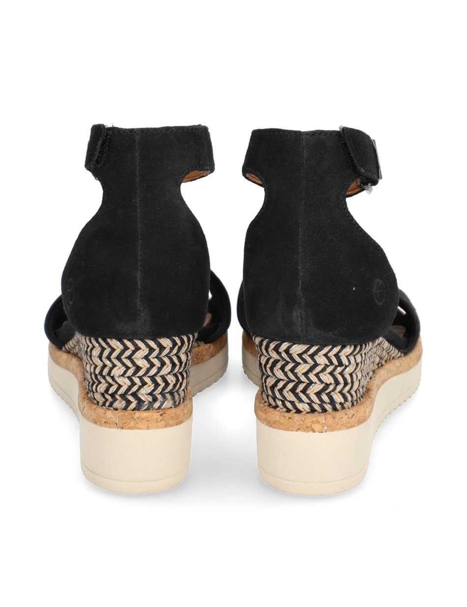 Veloursleder Keilsandale