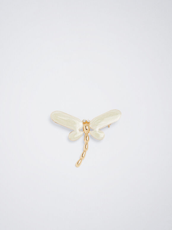 Broche Libélula - Bege
