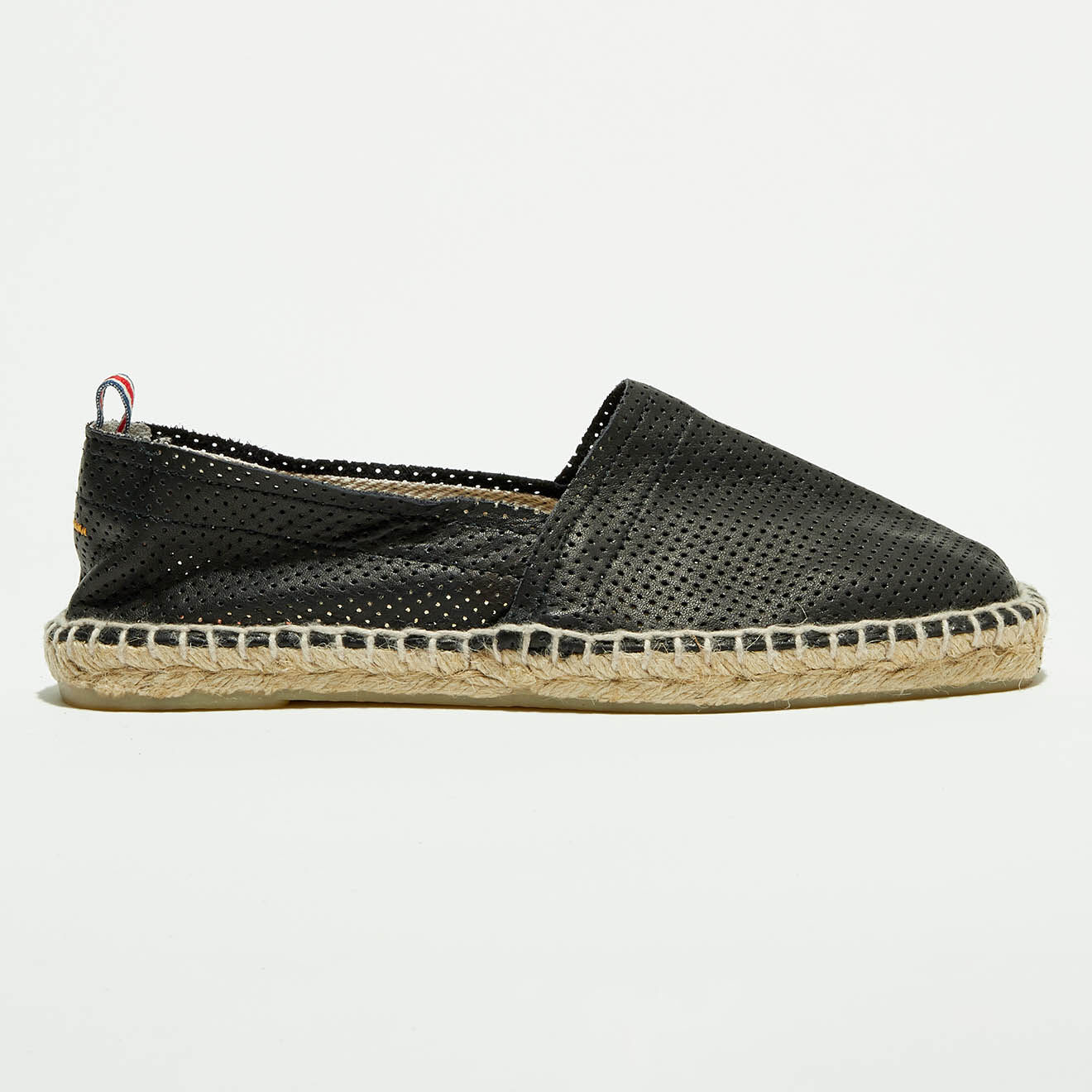 Castaner Espadrilles en Cuir ajouré Pablo noires
